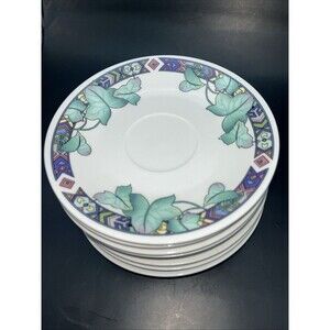 VTG highway 90s Pasadena Saucers For Coffee Cup Reissue 6" art deco plates